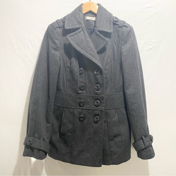 Ricki’s grey double button Pea  wool jacket women’s  size XS - Picture 2 of 10